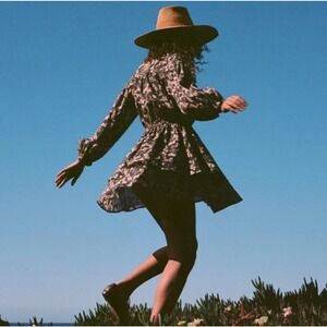 Christy Dawn Dress Multicolor Floral Print Mini Women's Size XS